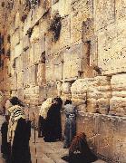 Gustav Bauernfeind The Wailing Wall, Jerusalem oil painting reproduction